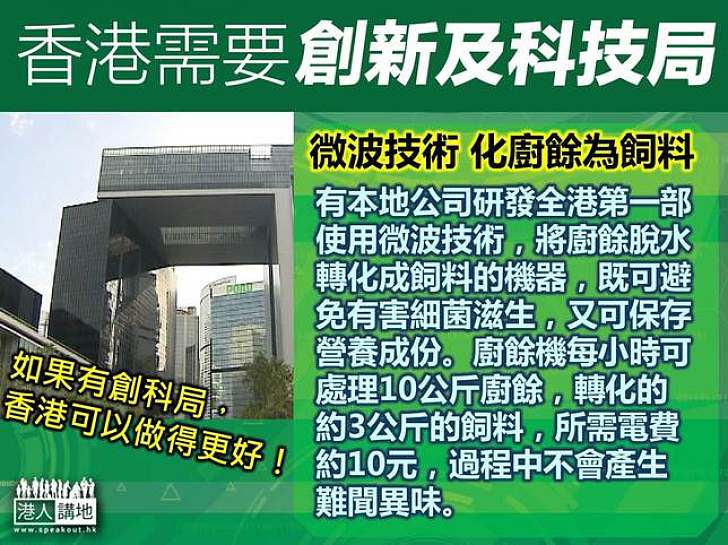 【製圖】本地公司研發微波技術 化廚餘為飼料 